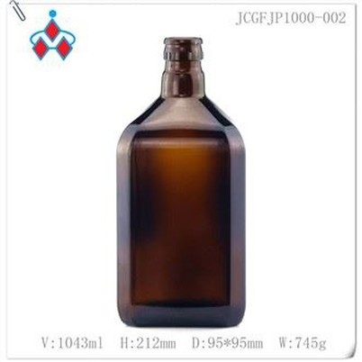 Brún bjórflaska úr gleri